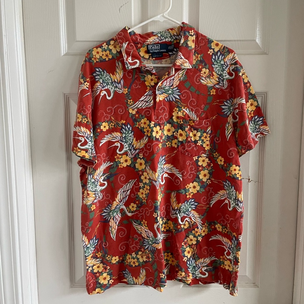 😍 Ralph Lauren Printed Polo Men’s  Collared Shirt NO FLAWS